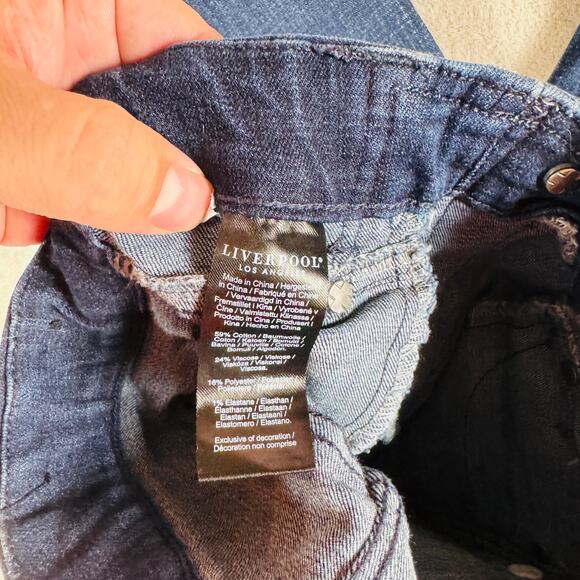 Liverpool Jeans Women 2/26 Columbia Blue Double Fray Hem Liv Non Skinny Skinny - Picture 5 of 14